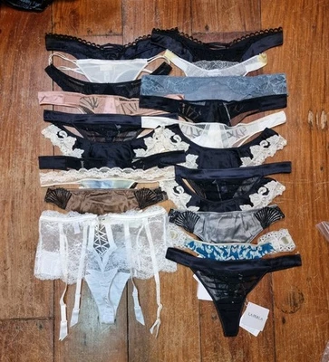 LA PERLA 21 piezas ¡OFERTA! Paquete de bragas de seda de lujo talla 3/medianas nuevas con etiquetas  Foto 1 de 4