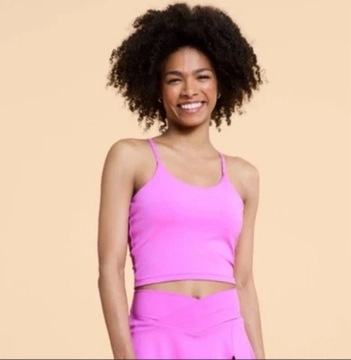 Blogilates Strappy Cropped Tank Top  Active First Bloom Purple Size 1X NWT - Image 1 of 2