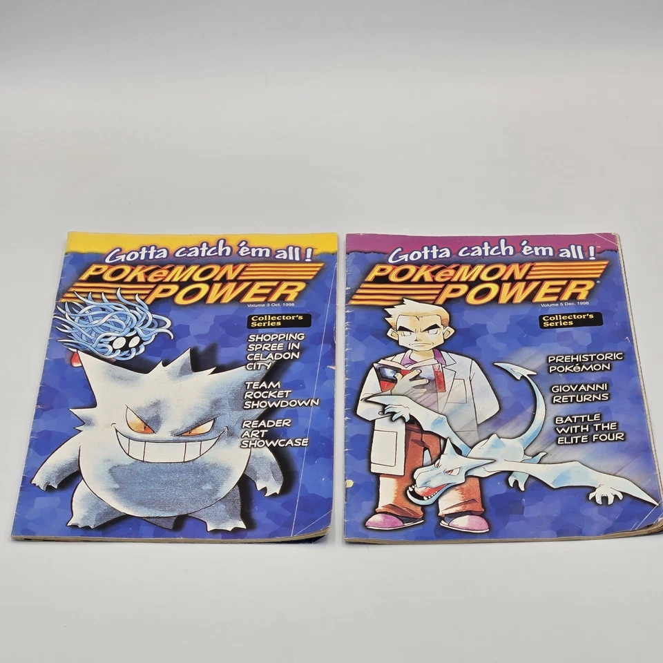 Nintendo Power Magazine Lot 1998 Volume 3 And 5 Gengar & Oak Cover Pokémon Power - Image 1 of 4