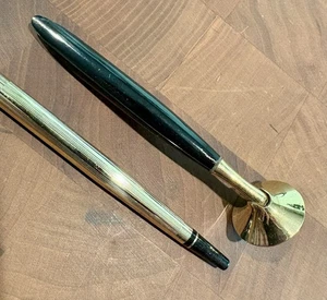 Cross Classic Century 12K Gold Filled Ballpoint Desk Pen With Black Cap Blue Ink - Picture 1 of 13