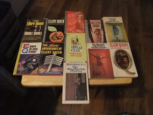 Ellery Queen - Lot of 11 Vintage Pocket Paperbacks BOOK MURDER MYSTERY RACEY COV - Picture 1 of 15