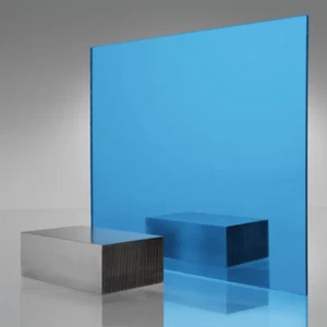 Acrylic Plexiglass Plastic Sheet - 1/8" Thick - Lt. Blue Mirror #2069 -12" x 12" - Picture 1 of 5