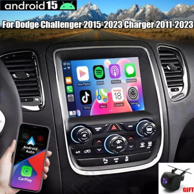 Rádio Apple CarPlay 8,4' Android 15 para Dodge Challenger 2015-23 carregador 2011-23 - Imagem 1 de 4