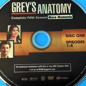 GREY'S ANATOMY Season 5 DISC 1 DVD REPLACEMENT only - single Disc Only 5th fifth - Picture 1 of 5
