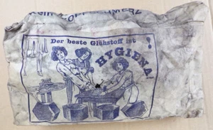 Alte Bügeleisen Kohle Glühstoff Hygiena OVP für Kohlenbügeleisen 1910 er Reklame - Bild 1 von 8