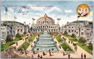 Postal publicada en cascadas y grupo de edificios del gobierno de los Estados Unidos de 1909 - Imagen 1 de 2