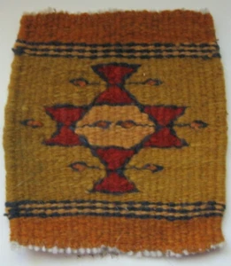 Vintage NATIVE AMERICAN Pattern Miniature Woven Rug - Picture 1 of 5
