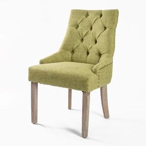 French Provincial Dining Chair Oak Leg AMOUR GREEN La Bella - Picture 1 of 12