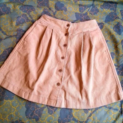 ines de la fressange юбка 7-8 коричневый вельвет юбка - Изображение 1 из 2