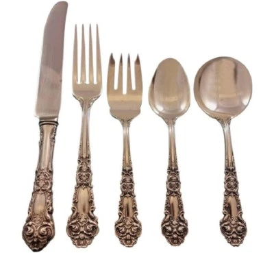 Juego de cubiertos de plata esterlina French Renaissance by Reed & Barton 8 servicio 40 piezas Foto 1 de 4