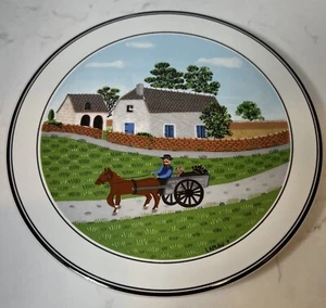 Villeroy & Boch Design Naif Horse Buggy Trivet Cheese Serving Plate 6.5" EUC - Picture 1 of 5