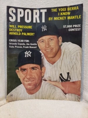 VINTAGE May 1963 SPORT Magazine, Mickey Mantle Yogi Berra Cover New York Yankees - Image 1 of 2