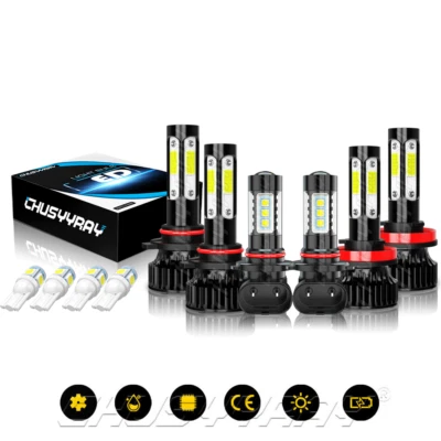 For Acura MDX 2004 2005 2006 - 6x 6500K LED Headlights + Fog Lights Bulbs Kit - Image 1 of 4