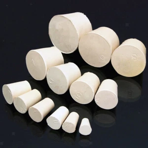 5 Stück Gummistopfen Konisch Labor Reagenzröhrchen Flaschen Vollgummi Bungs - Bild 1 von 5