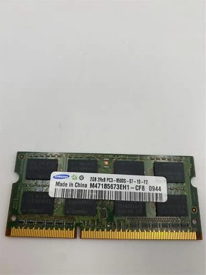 SAMSUNG 2GB (1x2GB) 2RX8 PC3-8500S DDR3-1066MHZ SODIMM M471B5673EH1-CF8 - Image 1 of 4