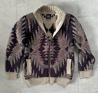 Esprit cardigan tessuto a mano lana taglia M marrone maglia cardigan giacca - Immagine 1 di 4