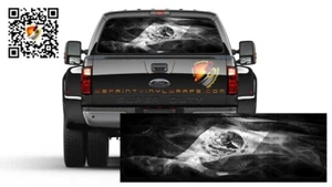 Mexican Flag Smoky Black & White Rear Window Perforated Graphic Decal Sticker - Imagen 1 de 5