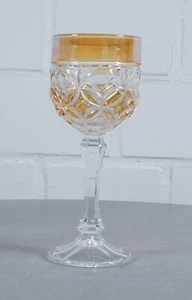 Anna Hütte Bleikristall Überfang Wein Römer Prunkrömer 200 ml Gelb 1970er Jahre - Picture 1 of 5