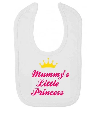 Babero Bebé Mamá Pequeña Princesa Lindo Regalo Tía Abuela Baby Shower Foto 1 de 2