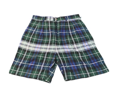 Pantalones Cortos Plisados a Cuadros Vintage Nuevo de Lote Antiguo Tommy Hilfiger Talla 20 Cintura 30” NUEVO Foto 1 de 4