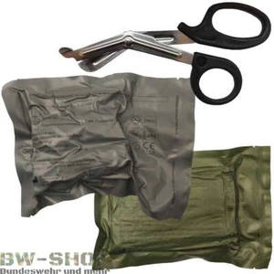 ORIGINAL BUNDESWEHR VERBANDSET 3-TLG. BW ERSTE HILFE ARMY MEDIKIT VERBAND SCHERE - Bild 1 von 4