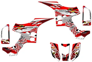 1993-2005 TRX 90 MAYHEM Red Senge Graphics Kit Compatible with Honda - Picture 1 of 7