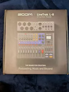ZOOM LiveTrak L-8 8-Channel Digital Mixer & Recorder for Podcasts - Brand New - Picture 1 of 2