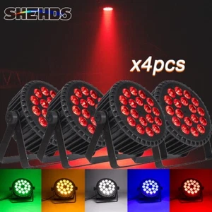 4Pcs 18x18w RGBWA UV Aluminum LED Stage Par Lighting For Weeding Park DJ - Picture 1 of 18