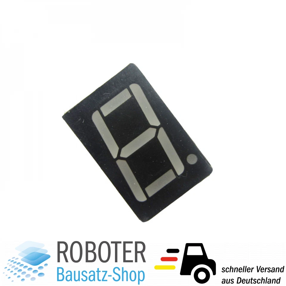 7-Segment LED Display 1 Bit Rot Common Anode DIY-Elektronik Arduino Raspberry Pi - Bild 1 von 1