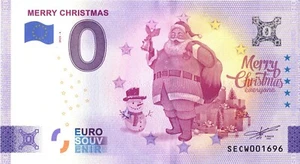 0 Euro Schein Merry Christmas 4 · Frohe Weihnachten · Souvenir o Null € Banknote - Bild 1 von 2