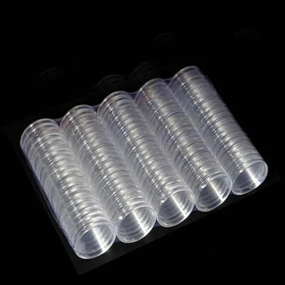 100Pc 18-40mm Plastic Coin Capsule Storage Box Collection Case Organizer Holder - Image 1 of 4