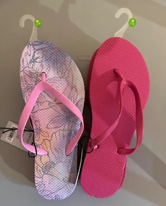 2 pares de chanclas West Loop multicolores para mujer M 7/8 zapatos sandalias ducha - Imagen 1 de 5