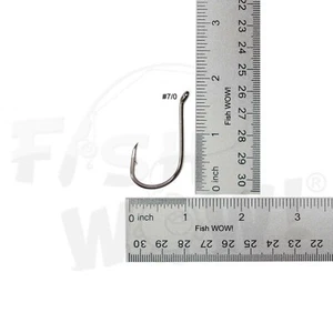 Pescado ¡WOW! Gancho de Pesca Pulpo J Talla 7/0 Negro Níquel Select Qty 20 50 100 Lote - Imagen 1 de 7