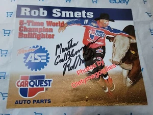 Smets Kamikaze PBR Rodeo Firmado a Mano NFR 10 X 8 - Imagen 1 de 22