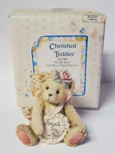 Cherished Teddies Be My Bow Figurine. Forget Me Not. Cupid. Bear. Box. 1994 - Picture 1 of 4