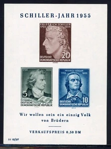 Deutschland DDR 1955 Friedrich von Schiller Scott # 243a postfrisch vz og ohne Falz GEM - Bild 1 von 2