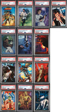 1996 Topps Finest Star Wars *REFRACTOR* PSA 9 Main Character Set Vader Luke Leia