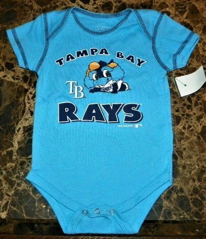 "NEW" Tampa Bay Rays ~ MASCOT CREEPER BODYSUIT ~ MLB Boy's 12M 12 MONTH BASEBALL Cover