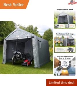 Heavy-Duty Portable Shed - 6x8 x7 ft - Waterproof - Roll-up Zipper Door - Picture 1 of 15