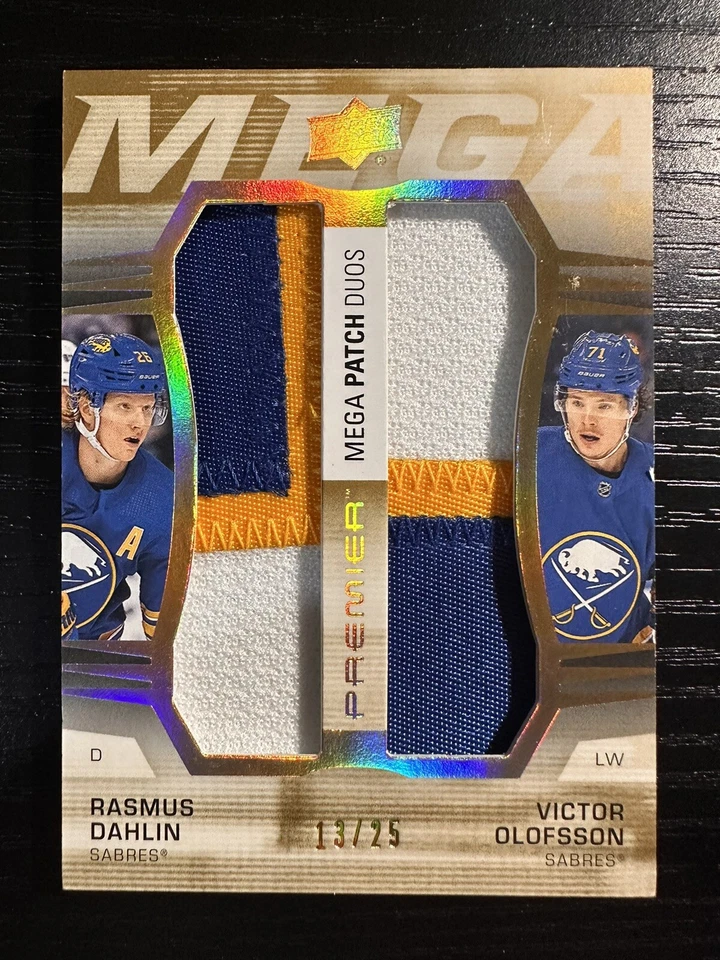 2021-22 Premier Gold Mega Patch Duos DAHLIN/OLOFSSON #PM2-DO  #’d 13/25 - Image 1 of 2