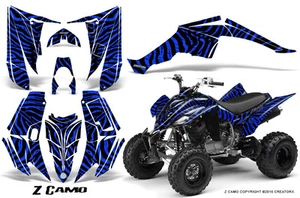 YAMAHA RAPTOR 350 GRAPHICS KIT CREATORX DECALS STICKERS Z CAMO BL - Bild 1 von 1