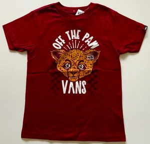 VANS Kids Shirt Off The Paws Kids VN0A7XWWTD2 Red Size 3 - Picture 1 of 2