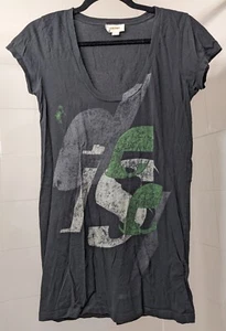 Vintage Diesel Y2K Streetwear Green Grey Print Cotton T Shirt Small - Picture 1 of 7