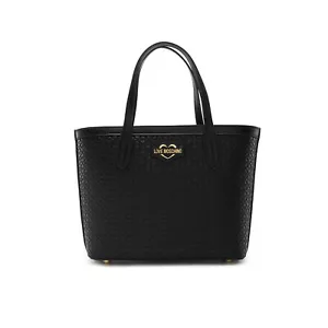 Borsa per donna da spalla Love Moschino shopper in ecopelle nera cipia 2 manici - Bild 1 von 3