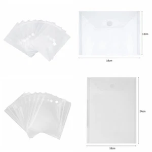 10 PC / lote bolsa de almacenamiento de plástico transparente Hook & Loop Sujetadores para cortar sellos de troquel - Imagen 1 de 16