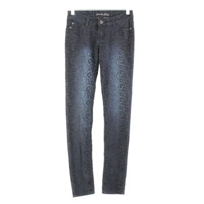 Pantalones de mezclilla ajustados de algodón poli spandex de algodón negro azul marino talla 1 x 31 Celebrity Pink  Foto 1 de 4