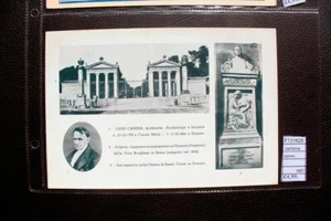 CARTOLINA COMMEMORATIVA CENTENARIO MORTE LUIGI CANINA CASALE MONF.1957 (F131628) - Picture 1 of 2