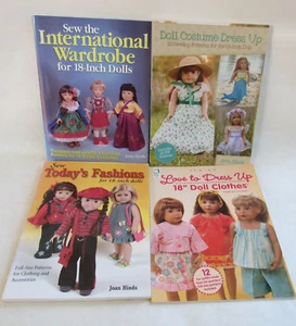 Lote de 4 libros de patrones de ropa para muñecas de 18" disfraz internacional Joan Hinds - Imagen 1 de 21
