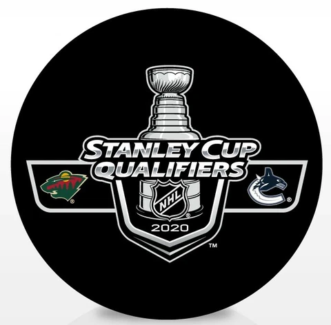 2020 Stanley Cup Playoffs Dueling Puck Vancouver Canucks / Minnesota Wild Cover