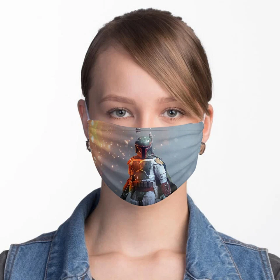 Adjustable Boba Fett Face mask washable PPE - Image 1 of 1